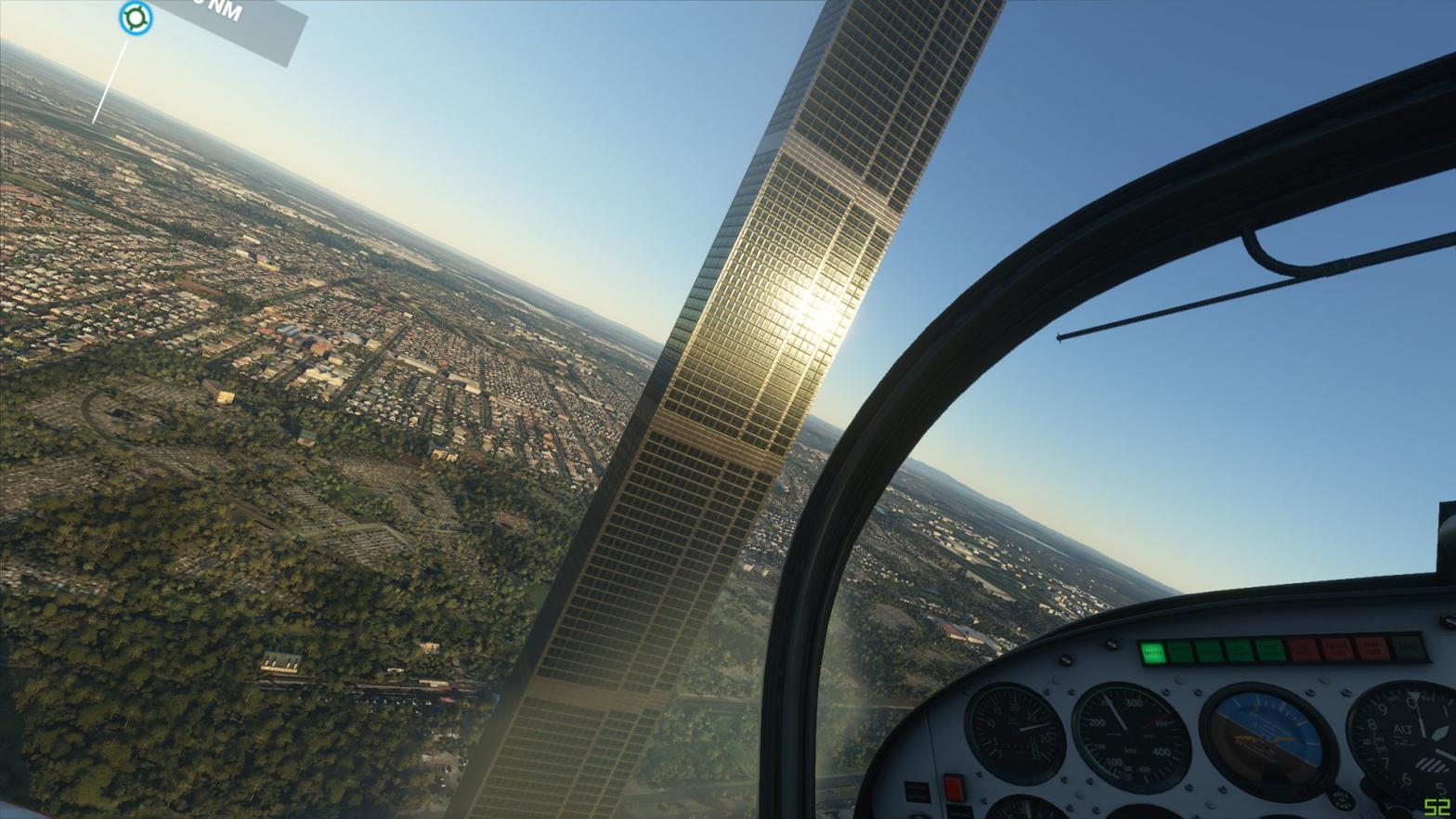 A screenshot of the Flight Simulator Melbourne Monolisk