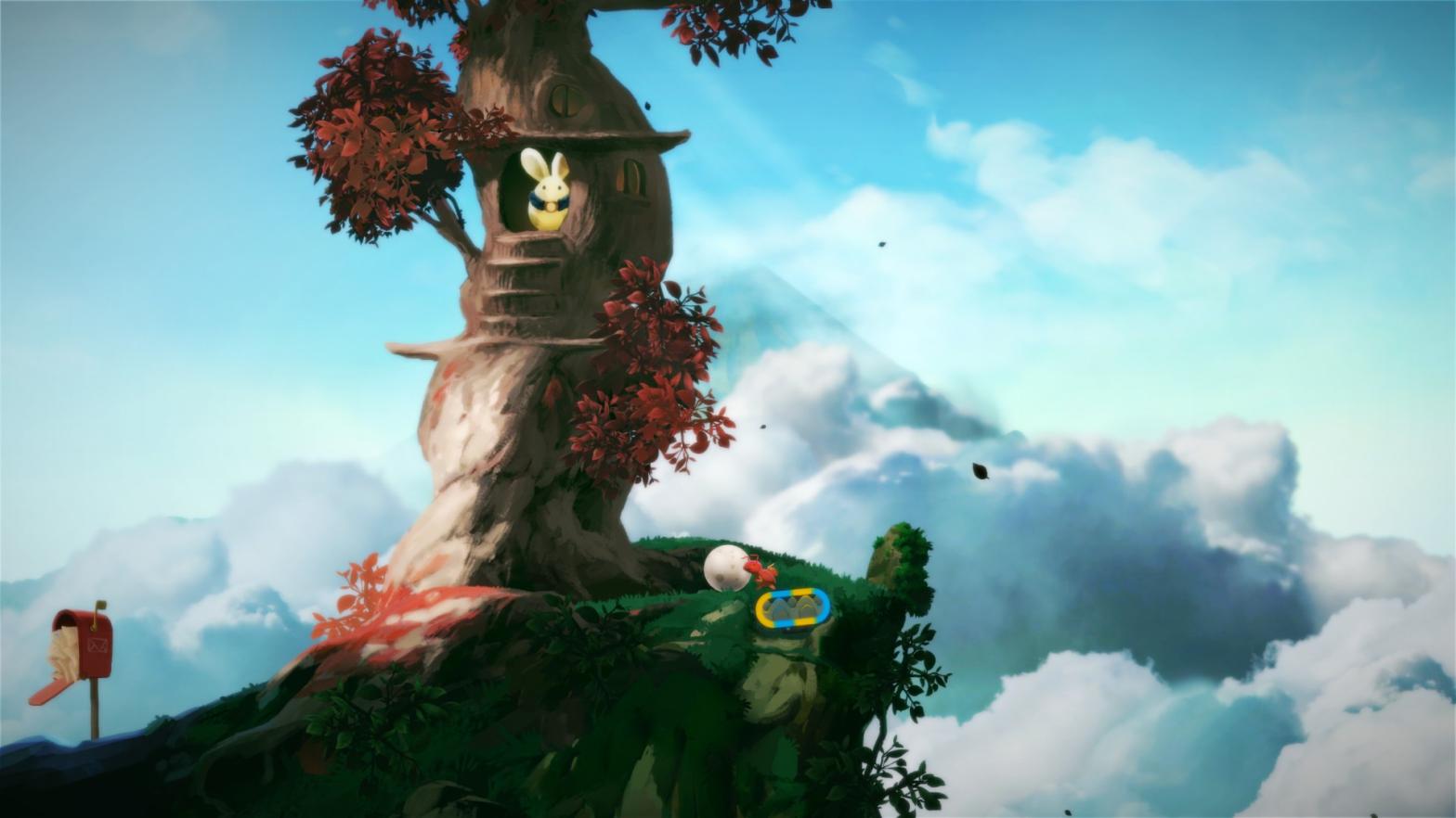 A creature in a tree in Yoku's Island Express (Screenshot: Villa Gorilla)