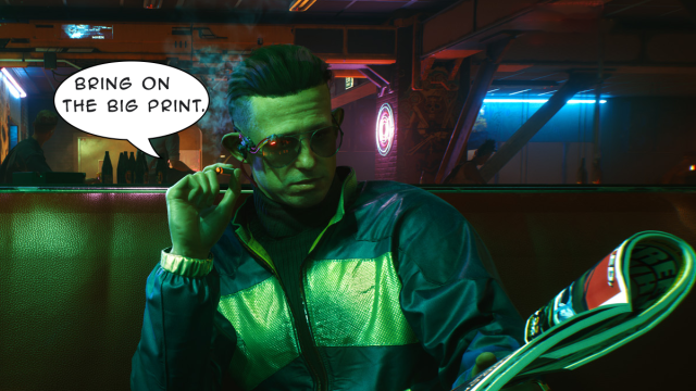 Phew, Cyberpunk 2077 Will Let You Embiggen Its Tiny Subtitles