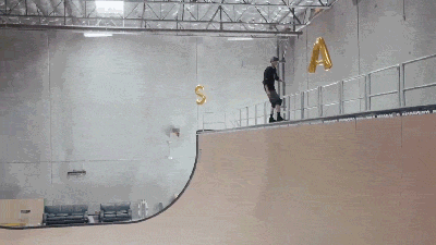Watch Tony Hawk Collect S-K-A-T-E In Real Life