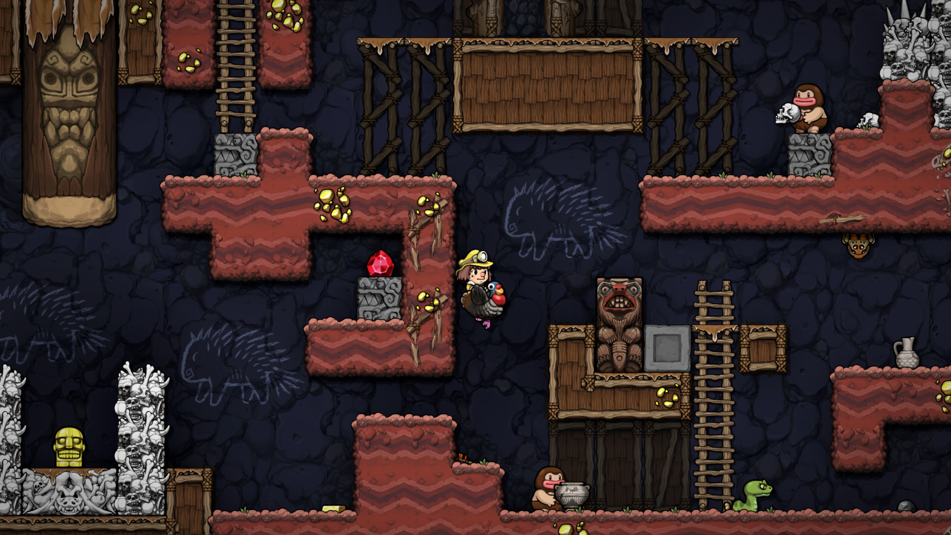 Approaching Spelunky 2 with a focus on nonviolence makes for unique playthroughs. (Screenshot: Mossmouth)