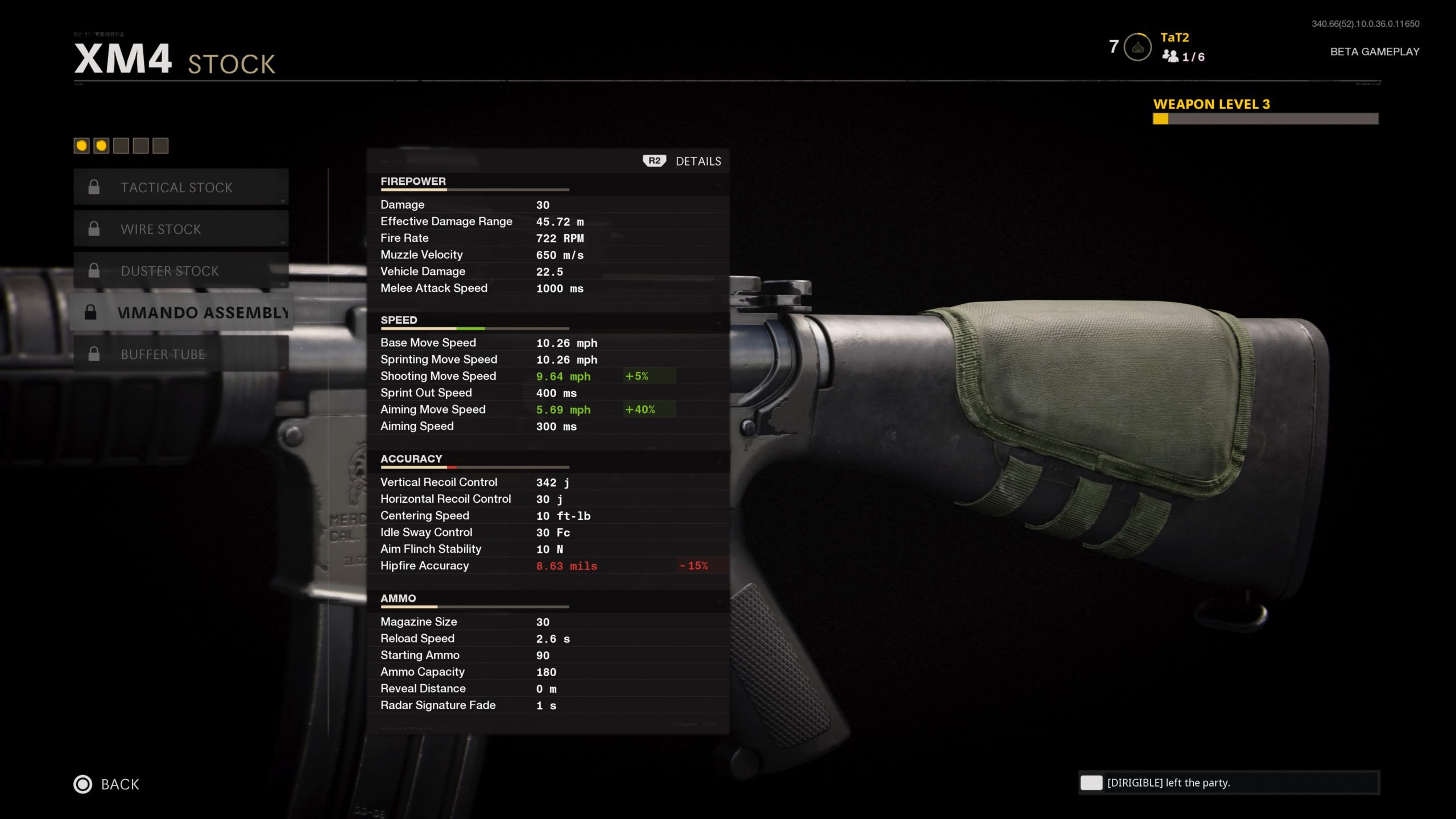 Weapon stat details in the Gunsmith (Screenshot: Activision (Kotaku)