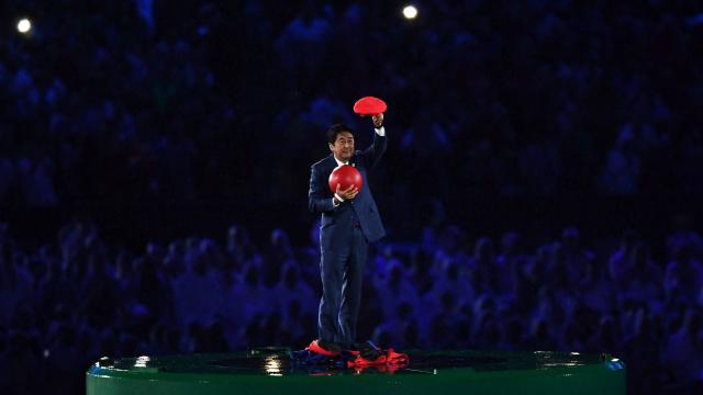 Former Japanese Prime Minister Wasn’t Thrilled With The Mario Olympics Stunt