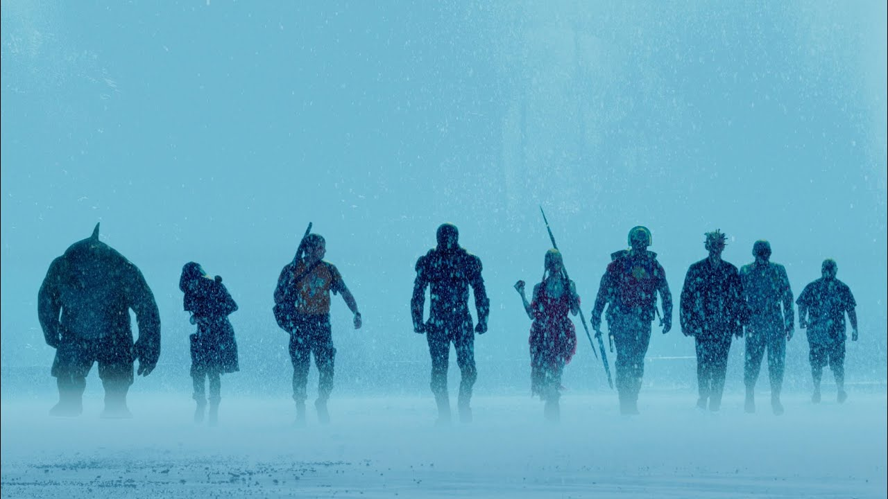 The crew of the new Suicide Squad. In the snow.  (Image: Warner Bros. )