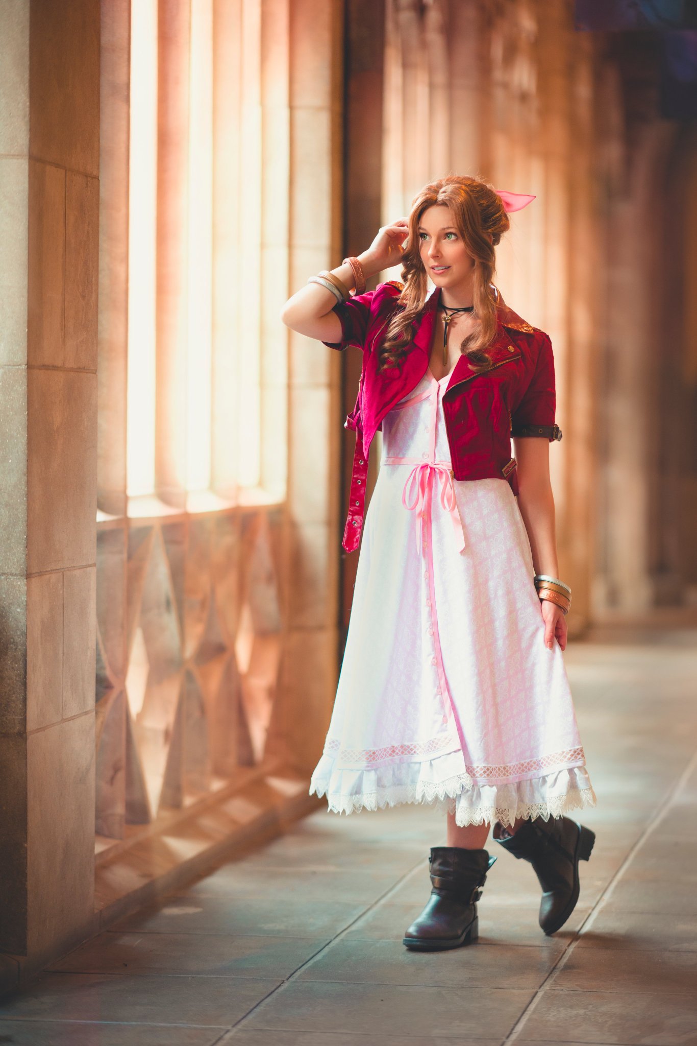 Aerith’s Voice Actor, Cosplaying As Aerith