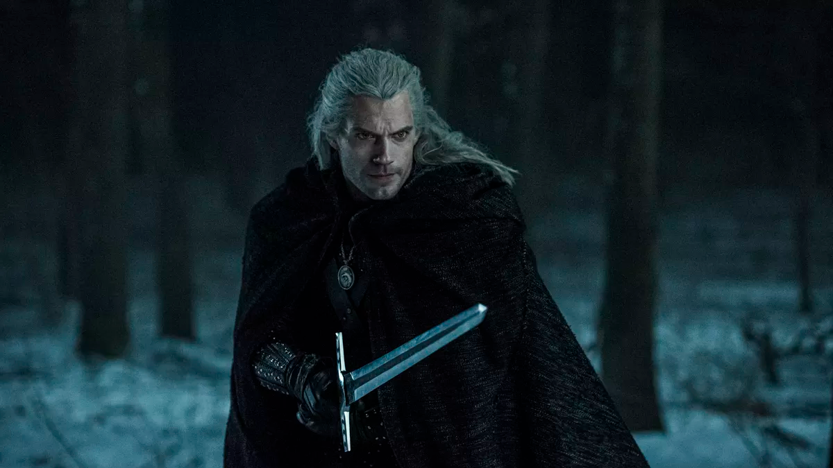 Geralt ready to fight a monster.  (Image: Netflix)