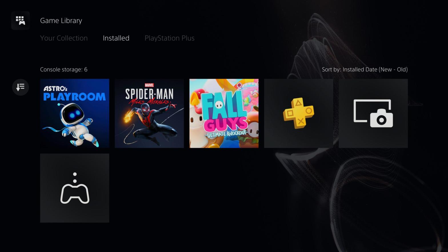 PlayStation 5 PS5 game library