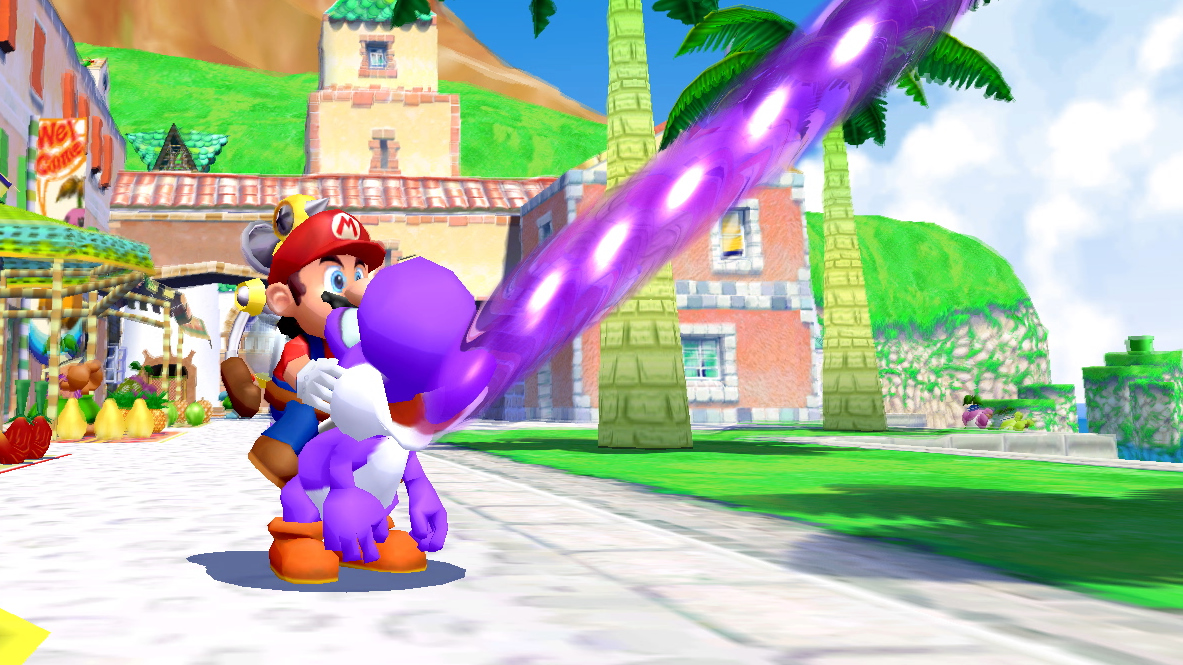 Yoshi's vomiting with joy. (Screenshot: Nintendo)