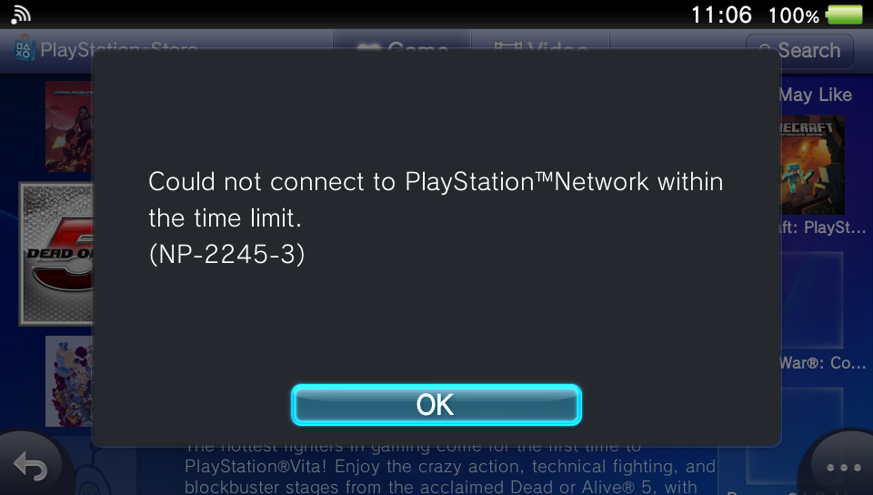  Error code generated when attempting to download a Vita demo today from its Store.  (Screenshot: Sony / Kotaku)