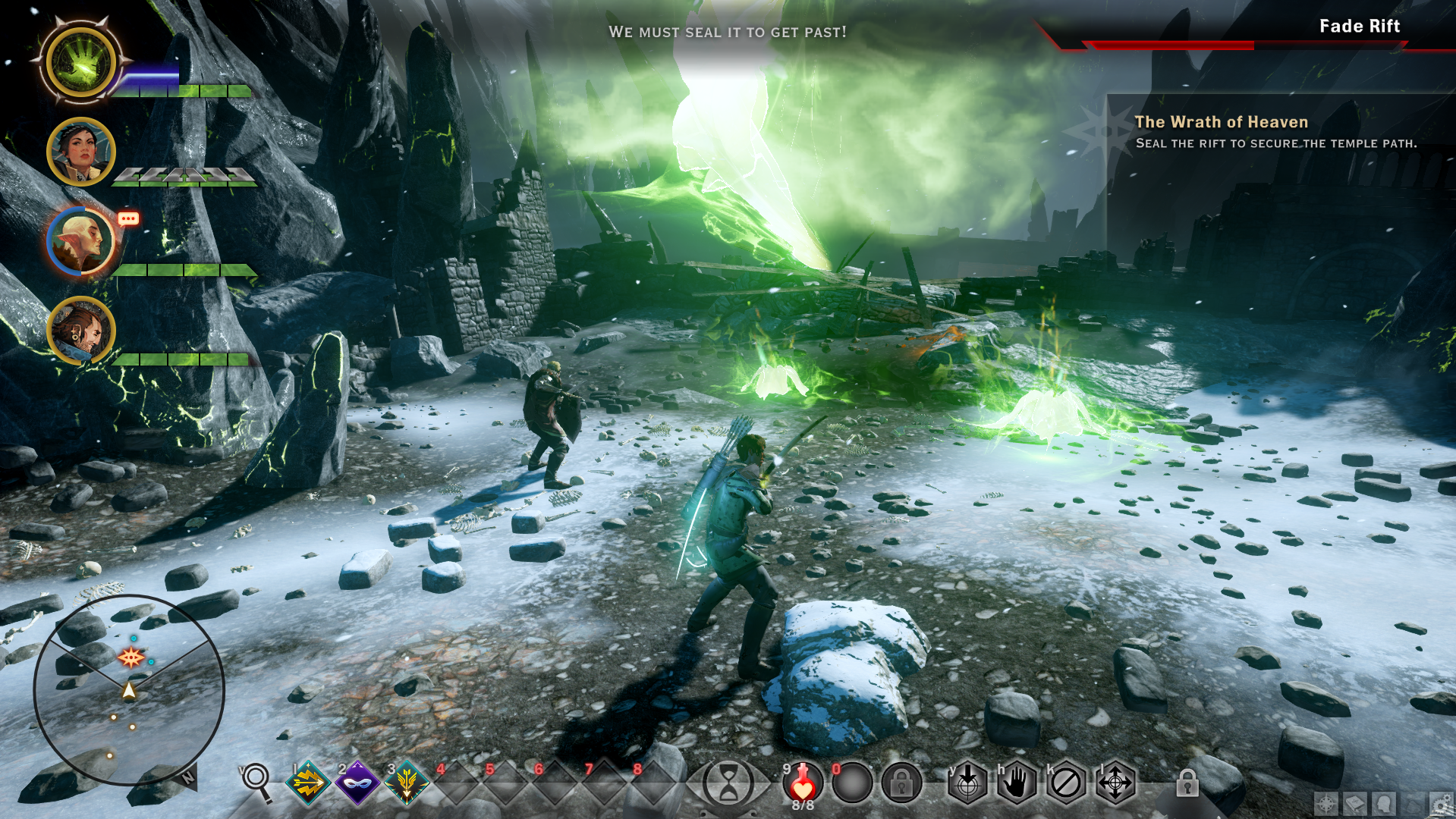 Inquisition features a much more fluid combat style compared to its predecessors. (Screenshot: BioWare)