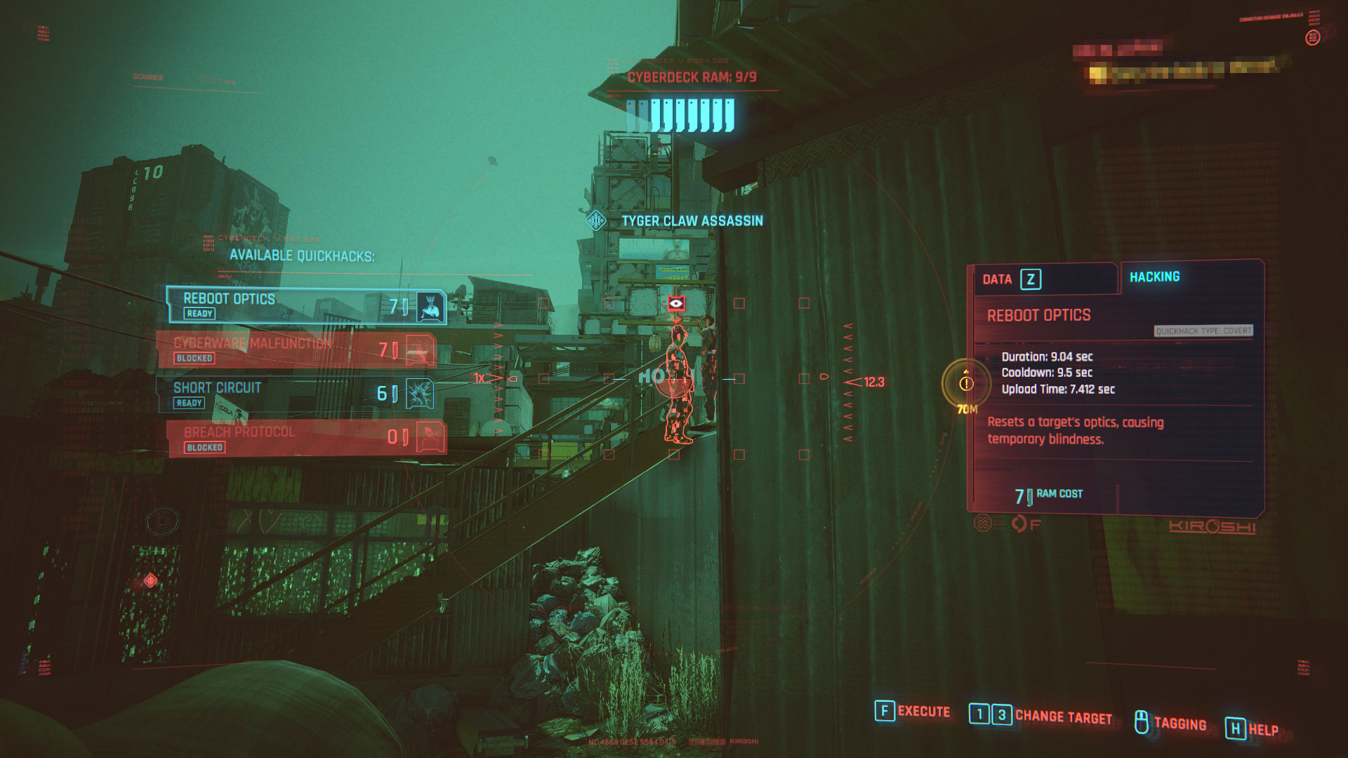 An example of quickhack gameplay. (Screenshot: CDPR / Kotaku)