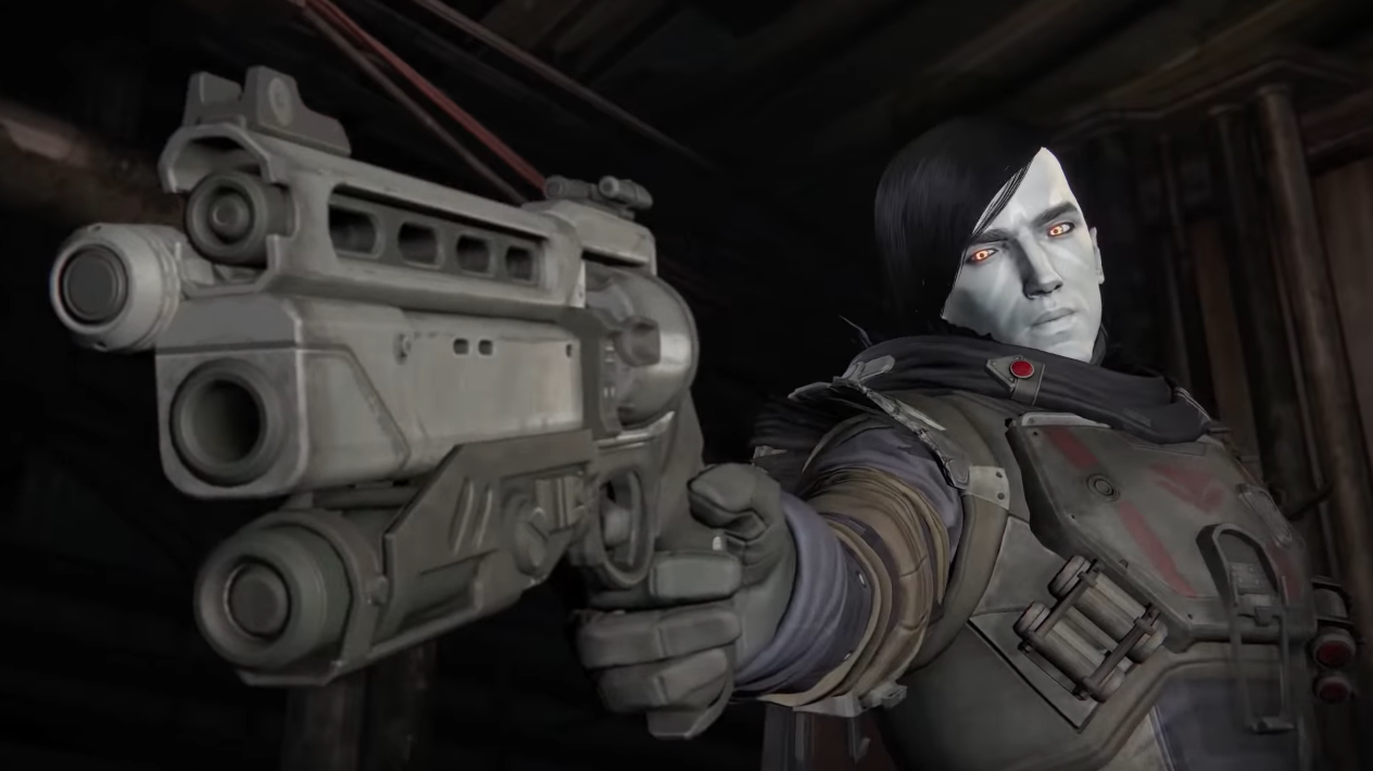 Destiny 2's Hawkmoon quest contains a call back to footage from an E3 trailer for the first game that was eventually cut from the finished version. (Screenshot: Bungie)