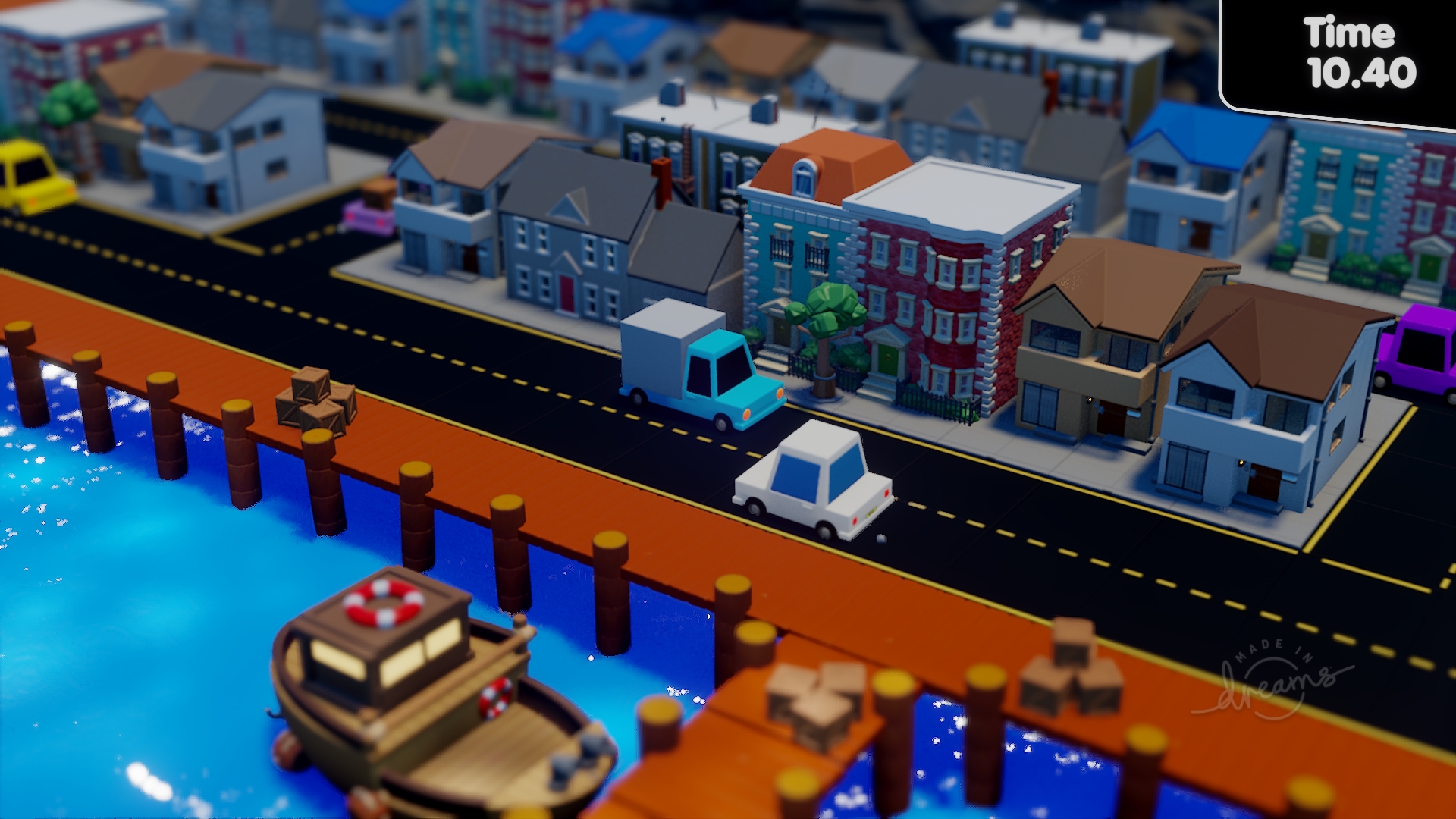 abrain's driving sim, City Streets (Screenshot: abrain / Media Molecule)