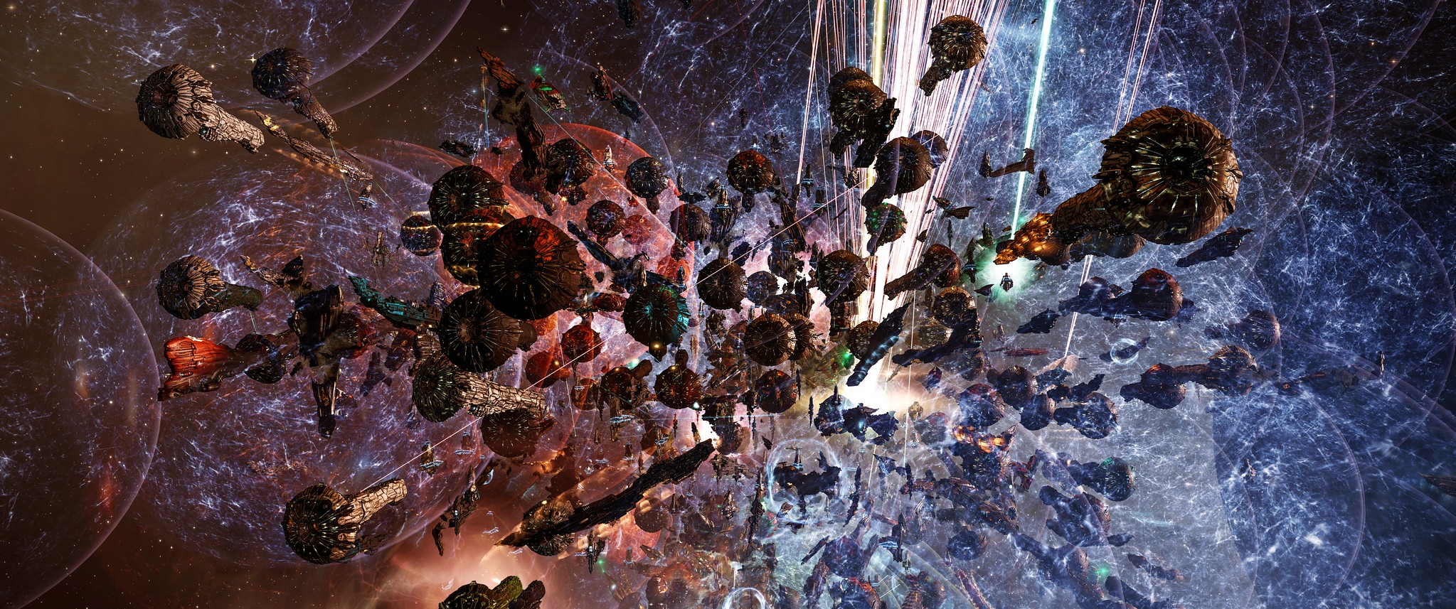 Titan formation during the late stages of the fight.  (Screenshot: Razorien EVE, Other)