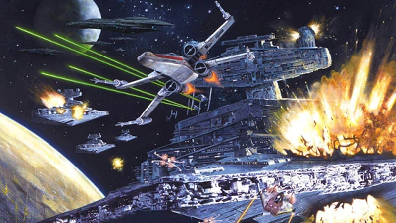 The Rogues deliver a decisive strike against Ysanne Isard in the cover to The Bacta War. (Image: Paul Youll/Del Rey)