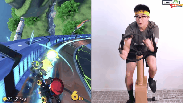 Controlling Mario Kart And Smash Bros. With An Exercise Bike Looks Like Fun/Hell
