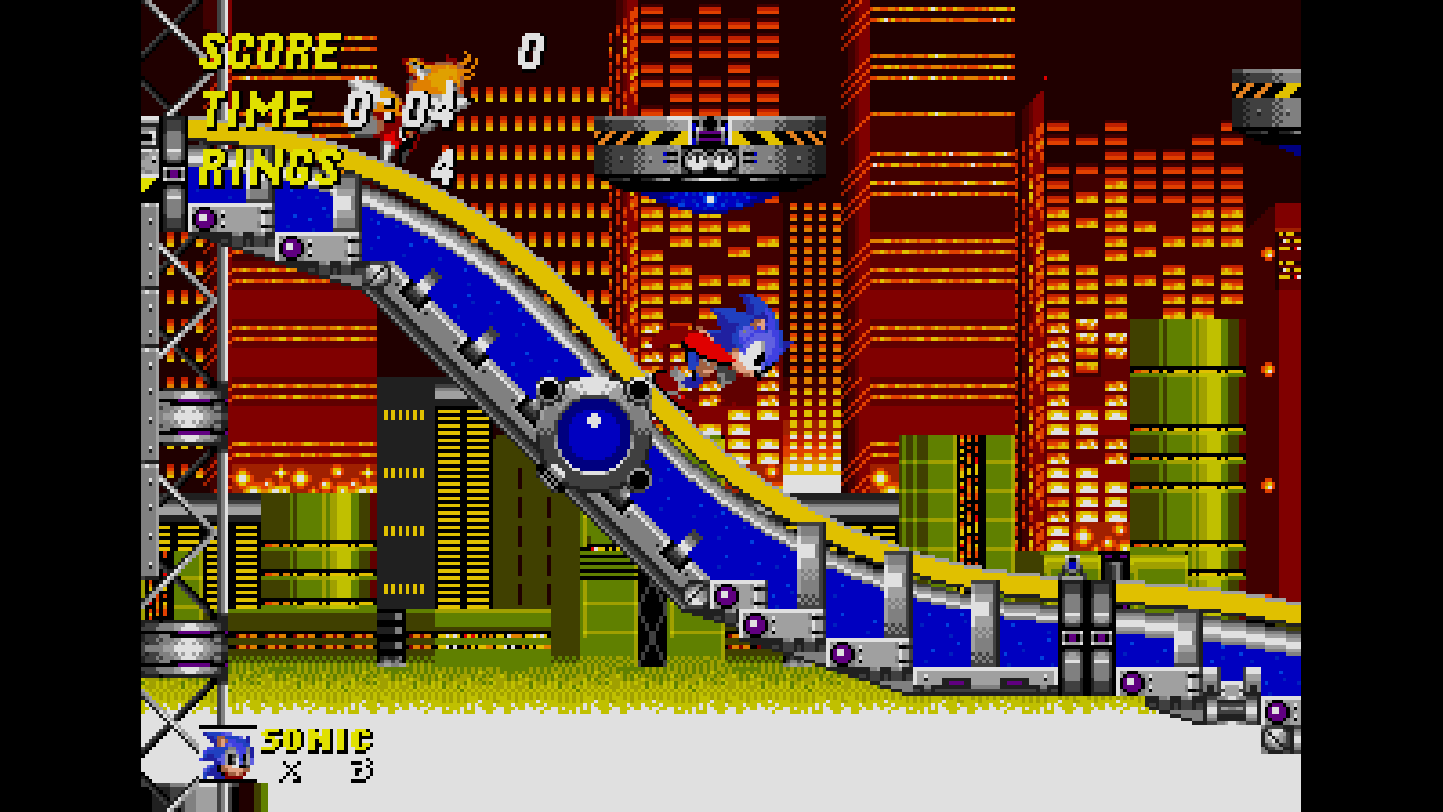Chemical Plant Zone might be the greatest Sonic zone ever created. (Screenshot: Sega / MobyGames)