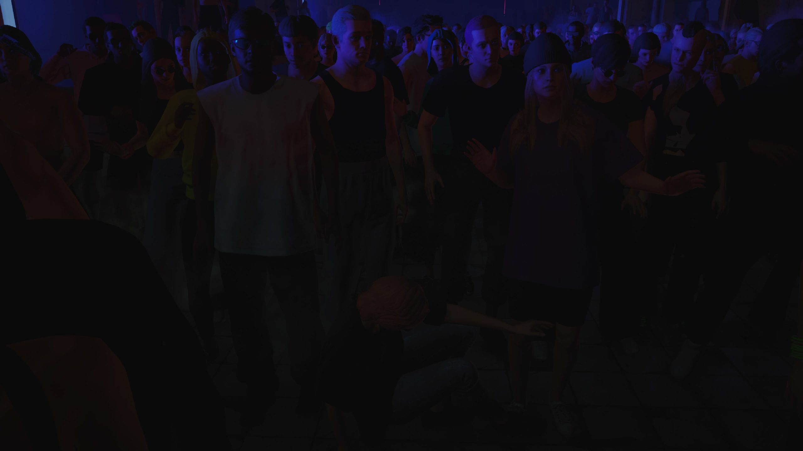 Hitman 3's Berlin-based level is the spitting image of a super-spreader event. (Screenshot: IO Interactive / Kotaku)