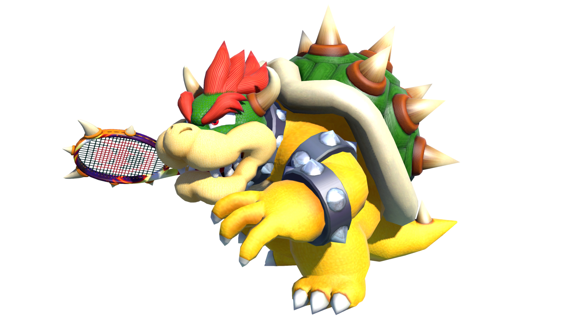I wouldn't count on winning a tennis match against Lady Dimitrescu, Bowser buddy. (Image: Nintendo)