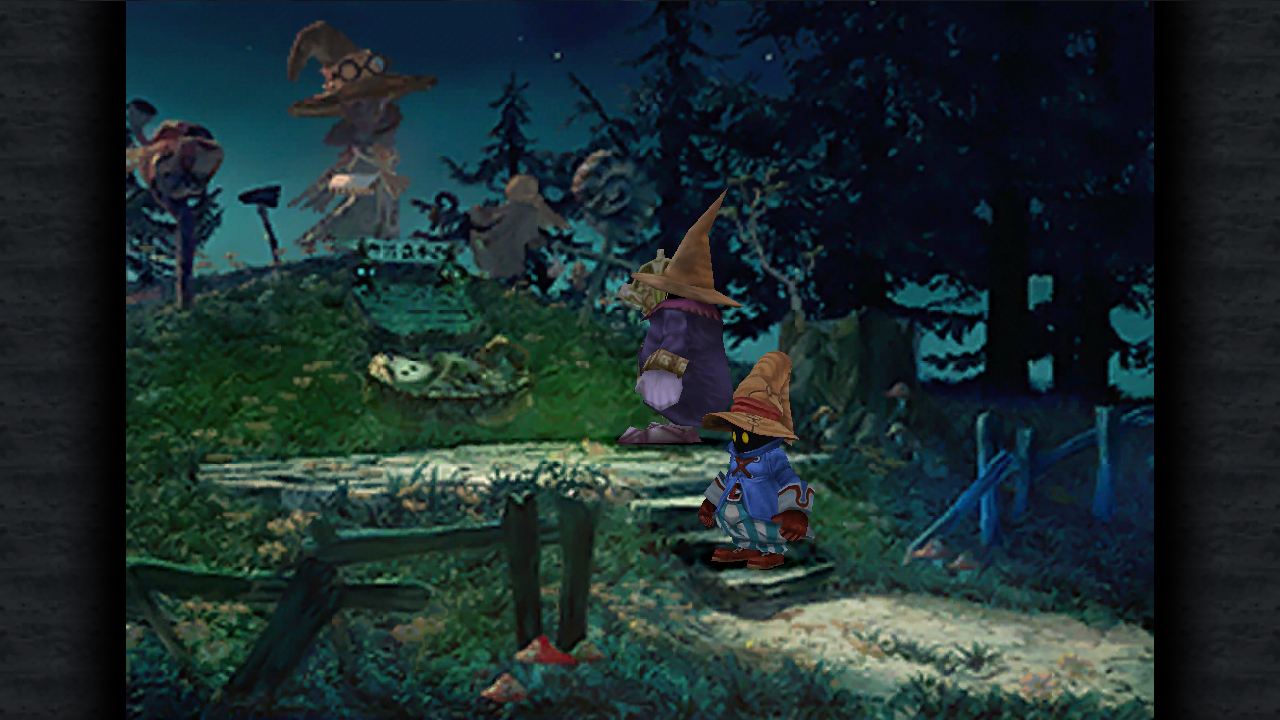 Sure, the Black Mage Village would be a charming place to live...if you like crushing sadness as a fixture in your daily life. (Screenshot: Square Enix)