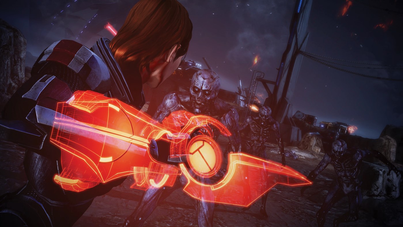 gaming deals Commander Shepherd takes on husks in the Mass Effect: Legendary Edition. (Screenshot: BioWare)