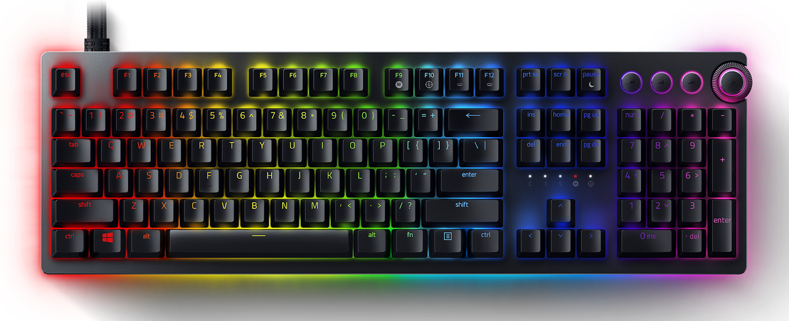 Here's what the keyboard will look like if your workspace is a white void.  (Photo: Razer)