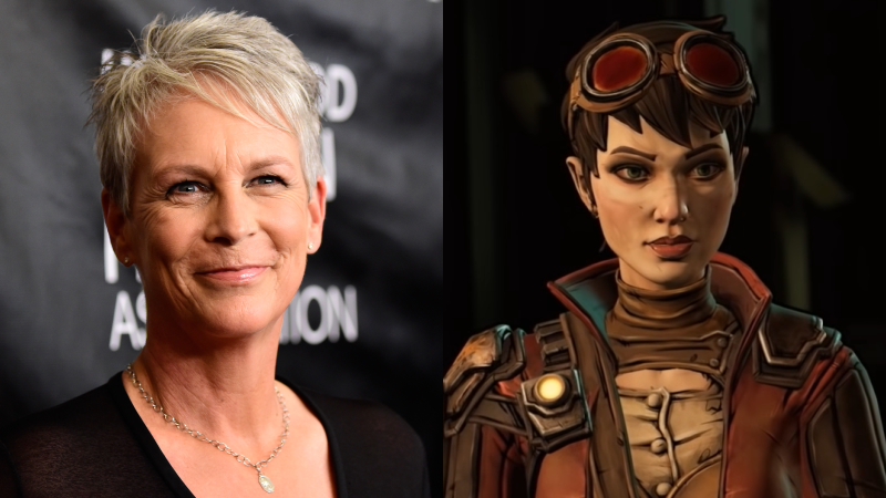 Jamie Lee Curtis used to only cosplay video game characters; now she's playing one. (Tannis image c/o Gearbox) (Photo: Frazer Harrison, Getty Images)