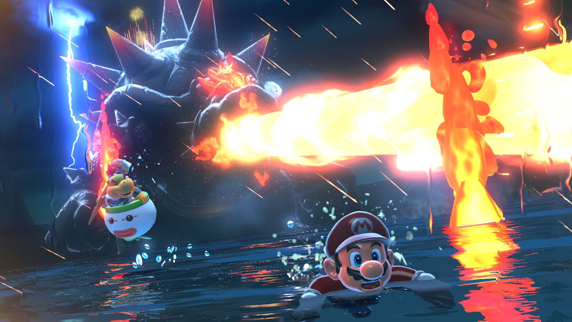 Bowser's tantrums often ruin the otherwise-smooth framerate. (Screenshot: Nintendo)