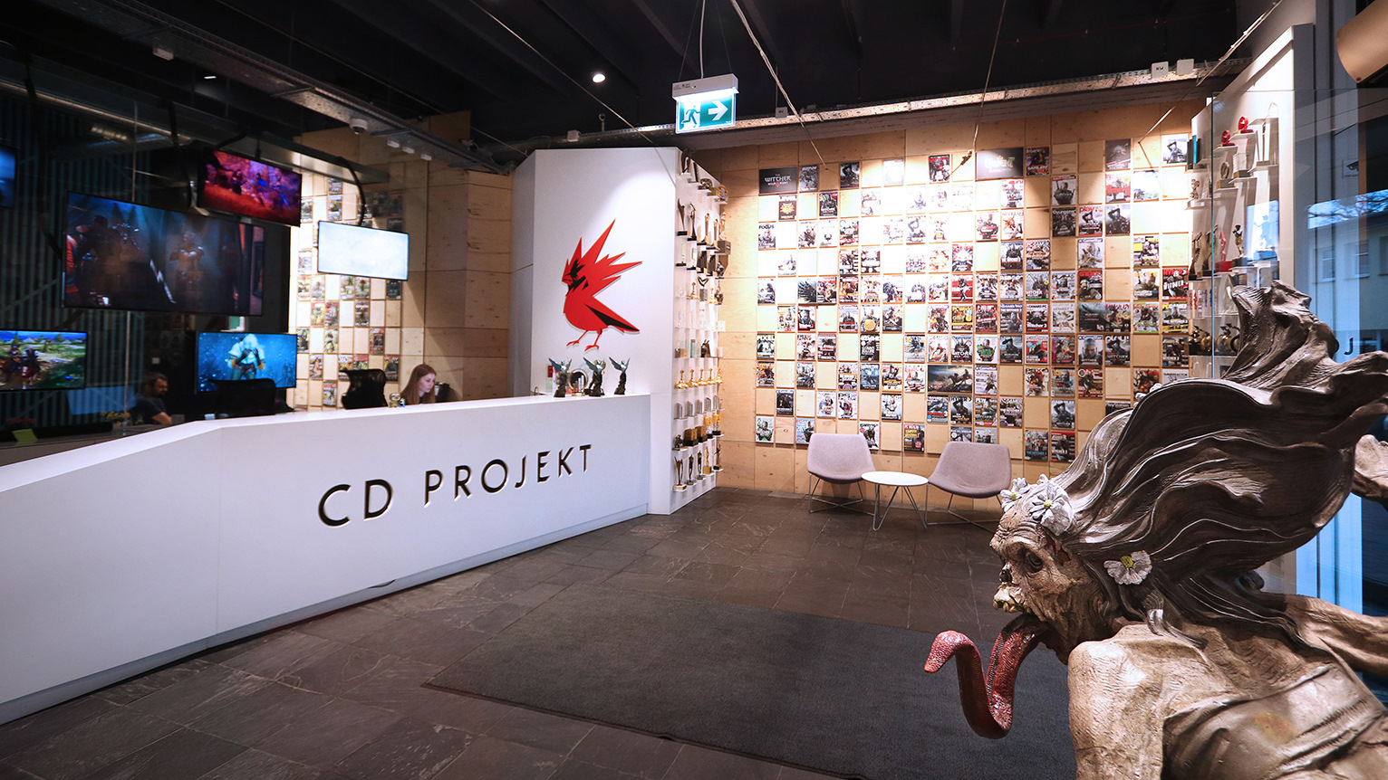The reception area at CD Projekt's office in Warsaw, Poland. (Photo: CD Projekt)