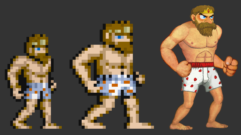 The evolution of Arthur's boxers. (Image: Capcom / The Spriters Resource)