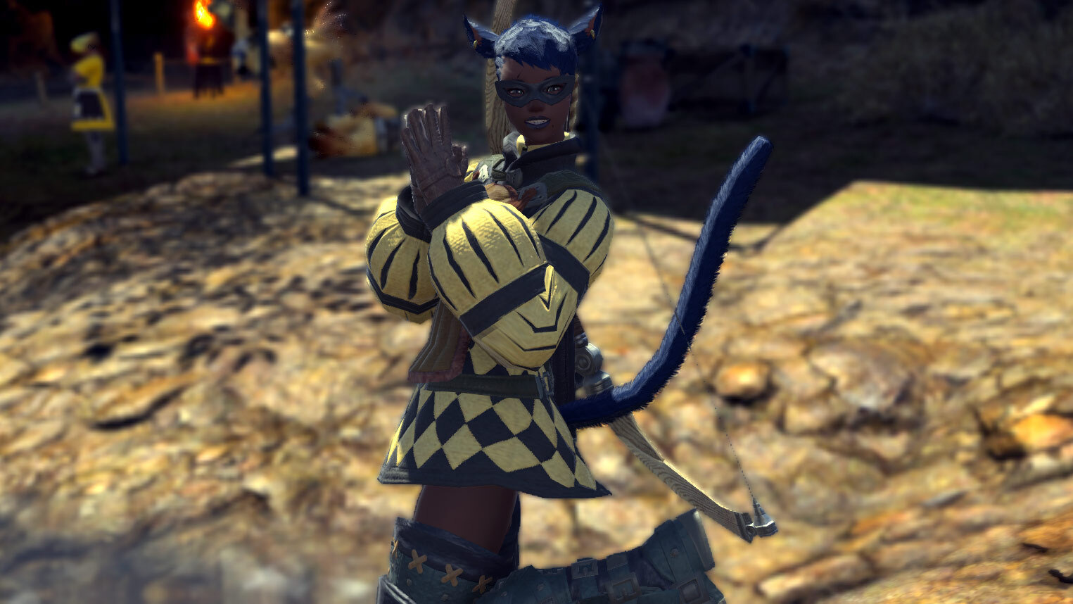 My Bard/Black Mage is just as excited to talk about Final Fantasy XIV as I am. (Screenshot: Square Enix)