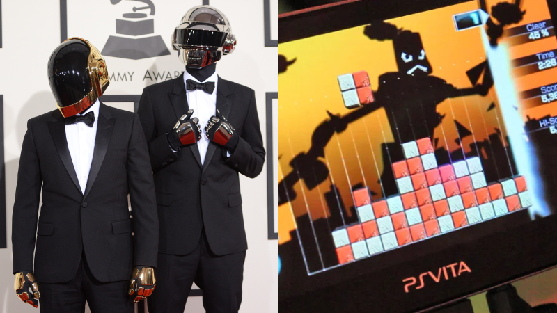 This would have been one incredible mash-up. (Lumines photo c/o Sony) (Photo: Robyn Beck, Getty Images)