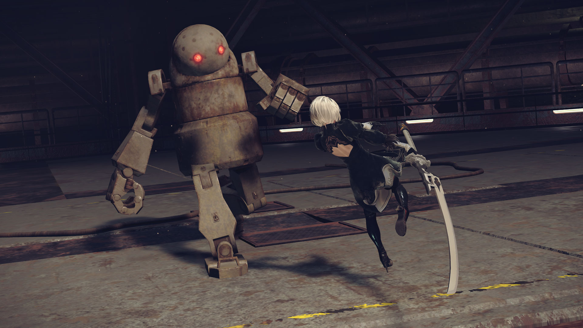 Go back and read all the Nier: Automata weapon stories right now. (Screenshot: Square Enix)