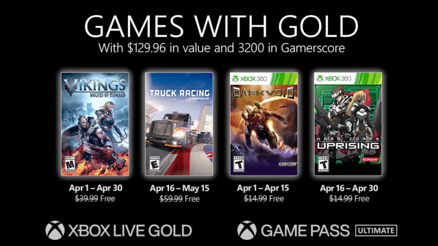 Here’s April 2021’s Xbox Live Games With Gold