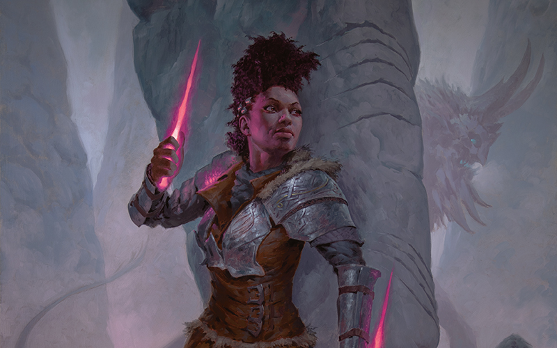It's cold in Kaldheim girl, hope you brought a bonnet for all that. (Illustration: Wizards of the Coast)
