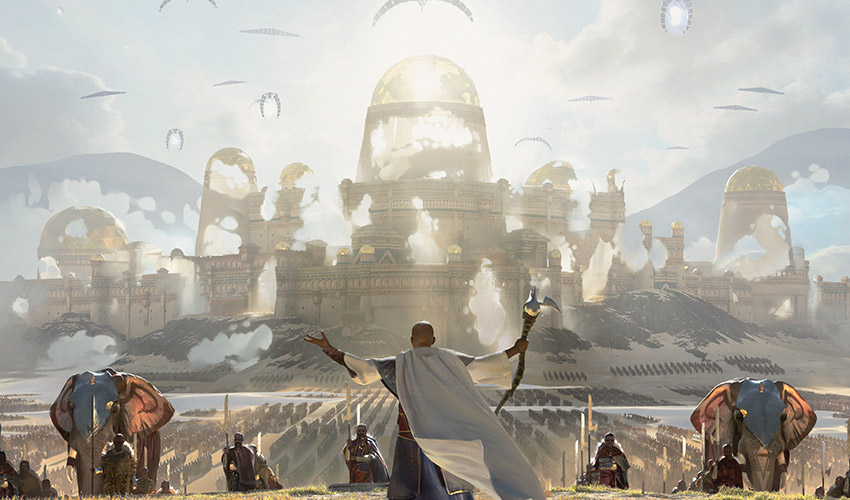 Teferi thought shifting Zhalfir out of time was a good idea, jury's still out on whether or not he was right. (Illustration: Wizards of the Coast)