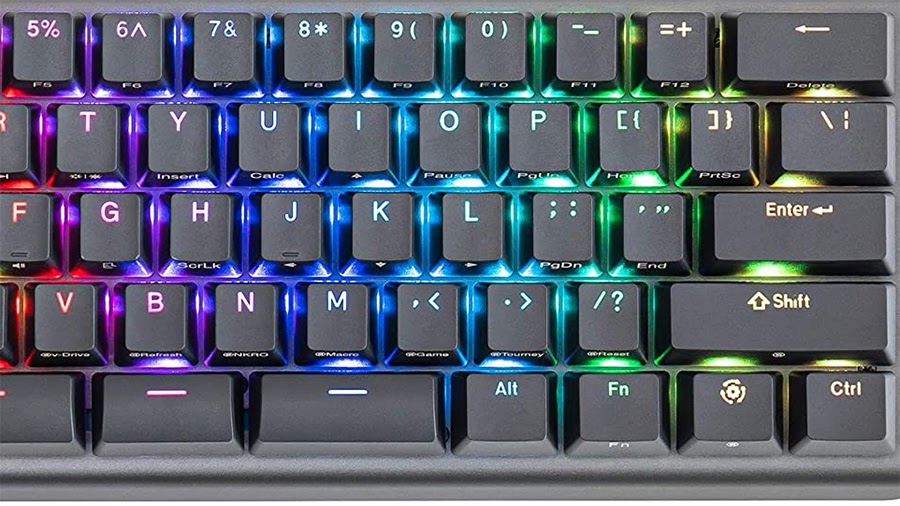 Front legends are friendly. Learn the keyboard, then swap them out with your fanciest keycaps.  (Photo: Kinesis)