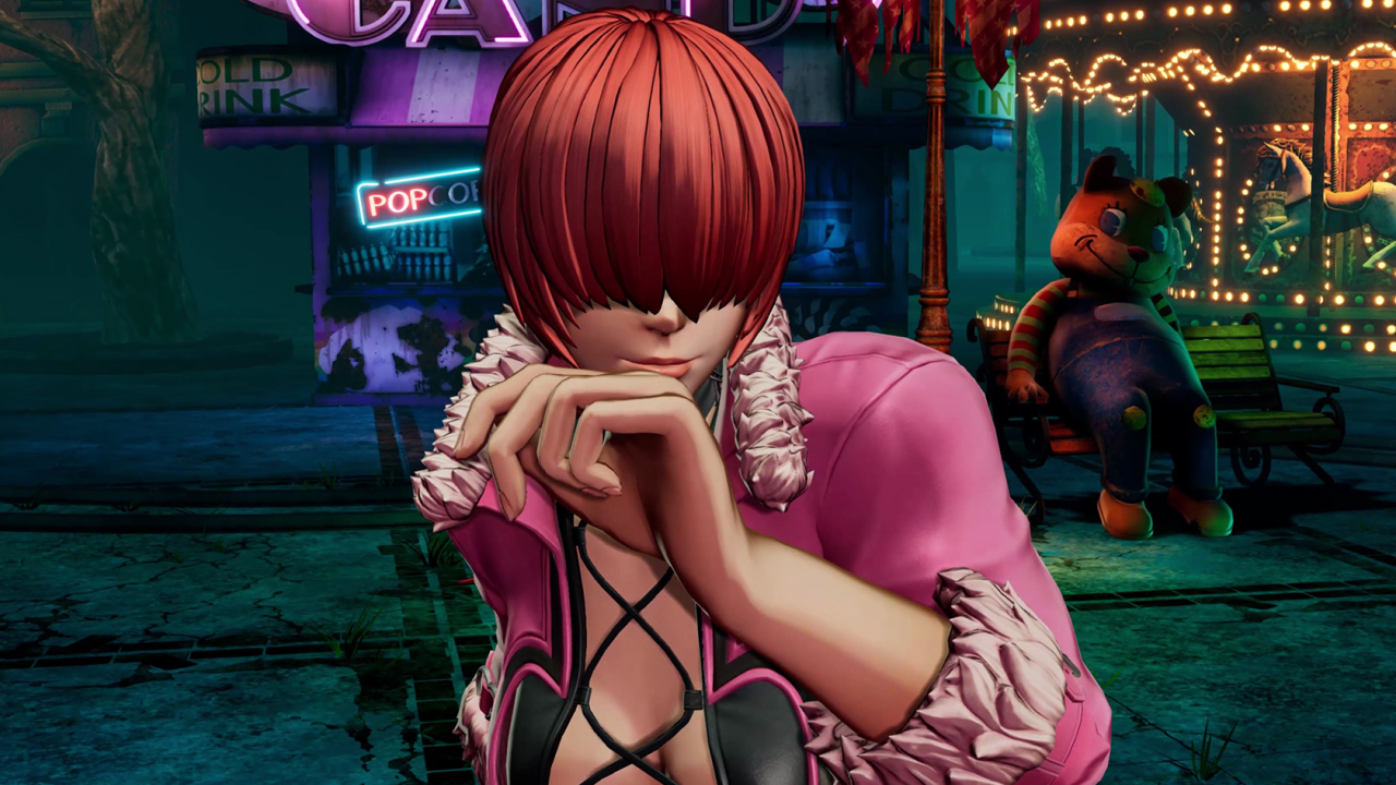 Stop giggling, Shermie, this is a very serious matter. (Screenshot: SNK)