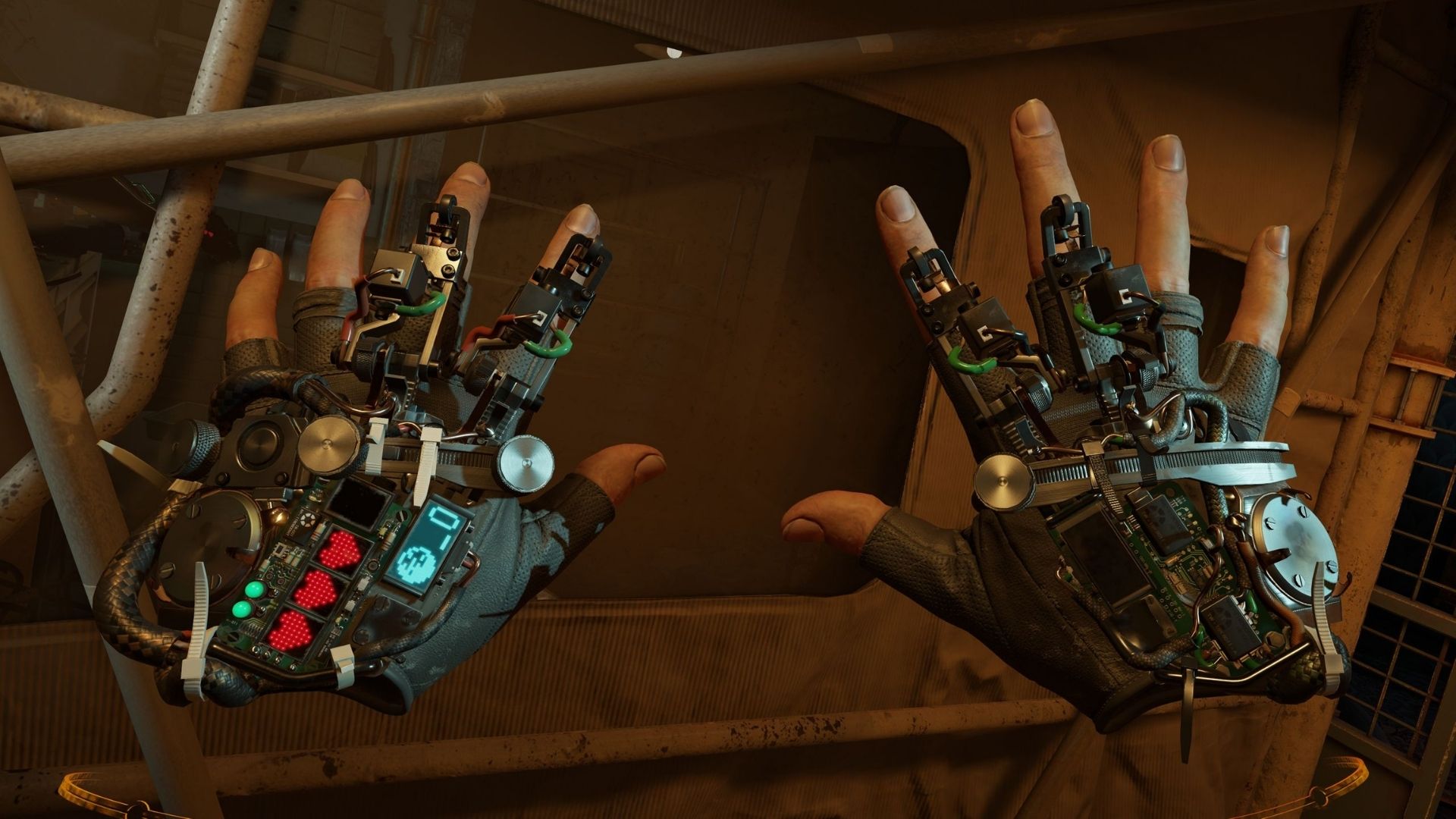 In SoMNst's no-VR mod, Alyx's fingers move as one which unfortunately disallows Alyx from giving the finger to the Combine. (Screenshot: Valve)