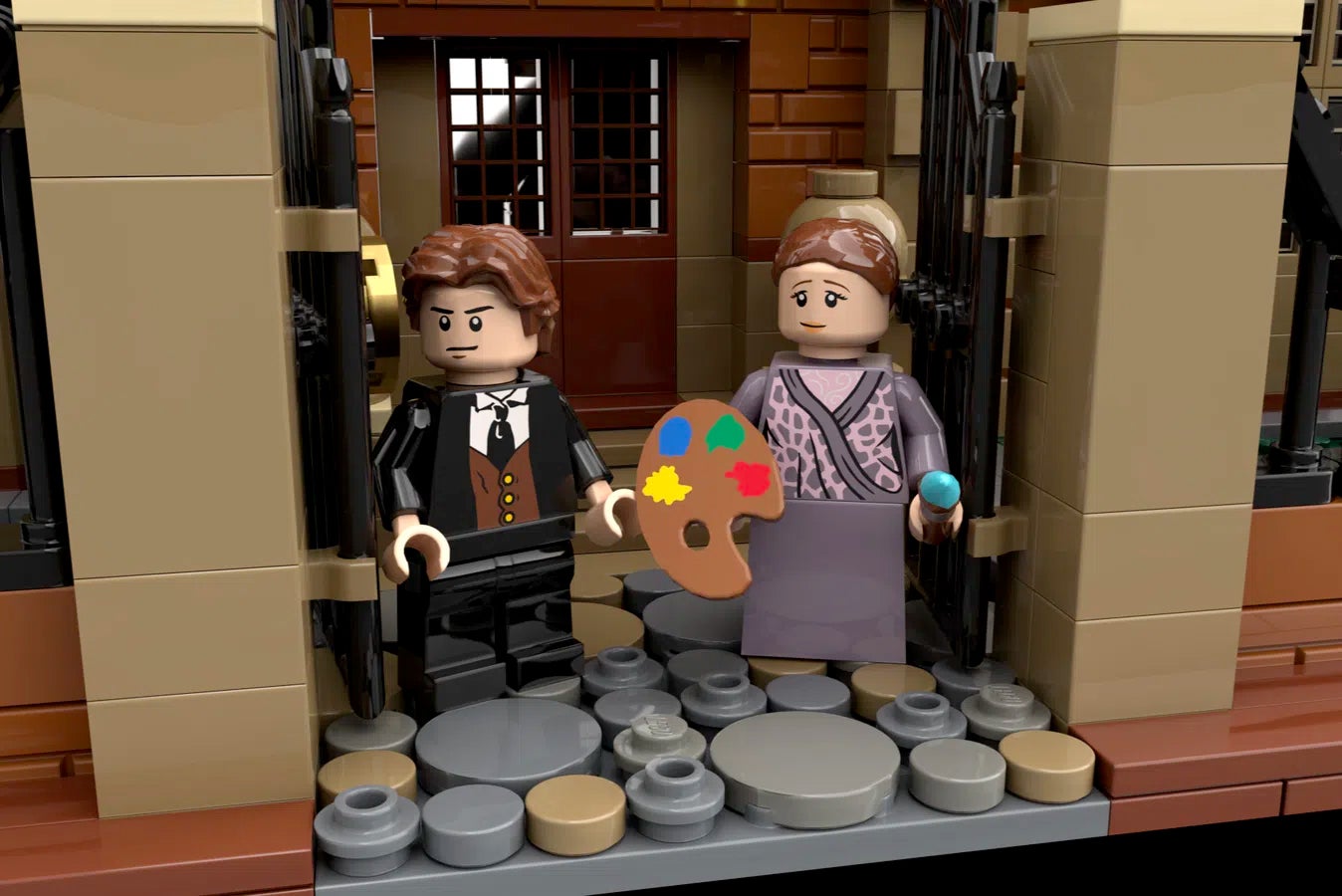 Edward and Abigail, looking happy and content and not at all influenced by mysterious evil forces.  (Image: Roger Schembri / Lego Ideas)