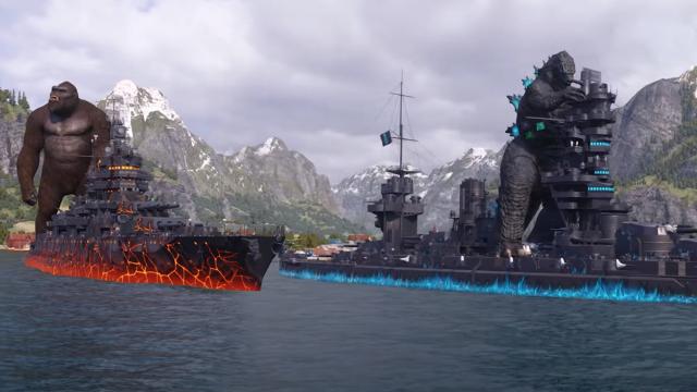 World Of Warships Adds Very Bored King Kong And Godzilla