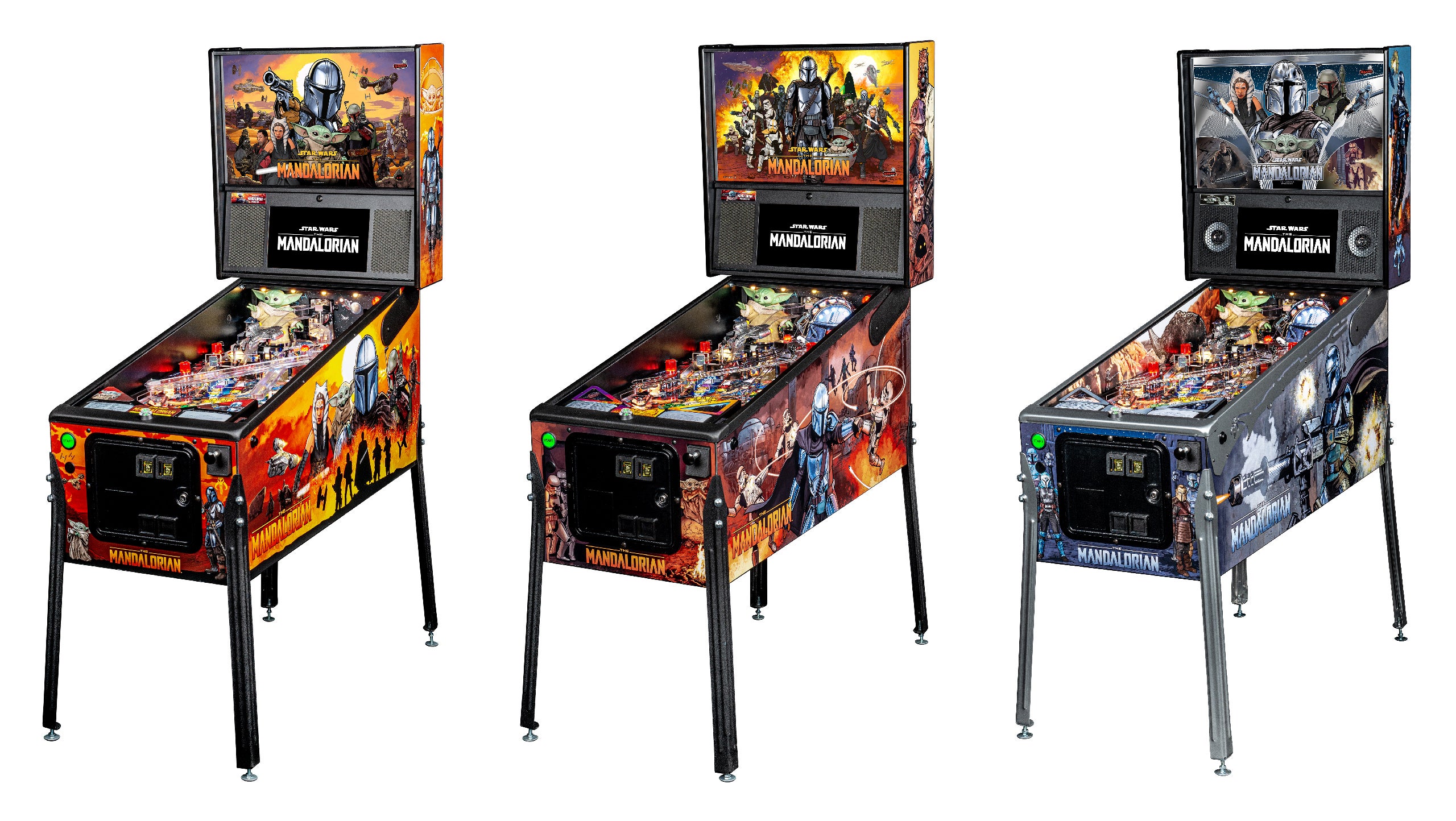 From left to right: Pro, Premium, and Limited Edition.  (Photo: Stern Pinball)