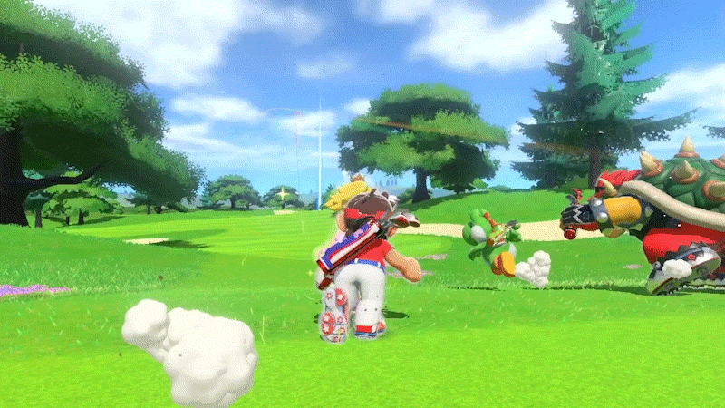Pure golf chaos.  (Gif: Nintendo / Kotaku)