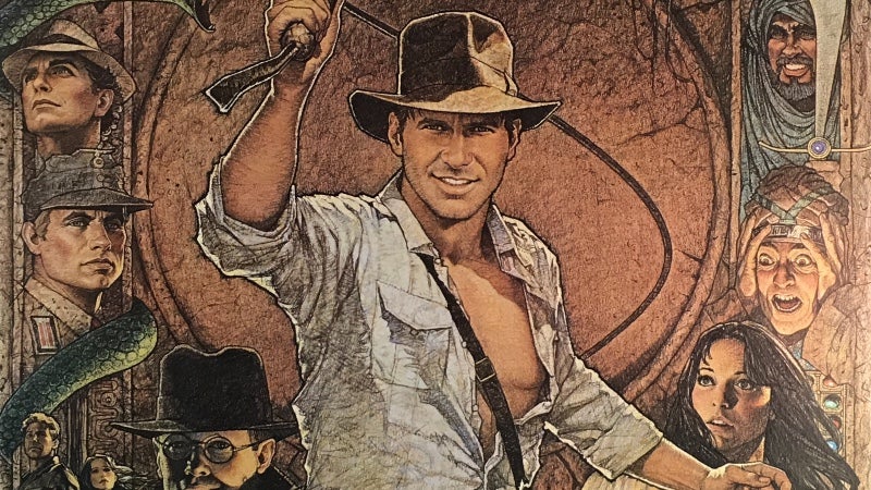 A poster for Raiders of the Lost Ark by Richard Amsel. (Image: Lucasfilm)