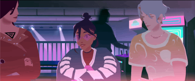 We Are OFK is a stylish narrative game full of dreamy vibes. (Gif: Team OFK)