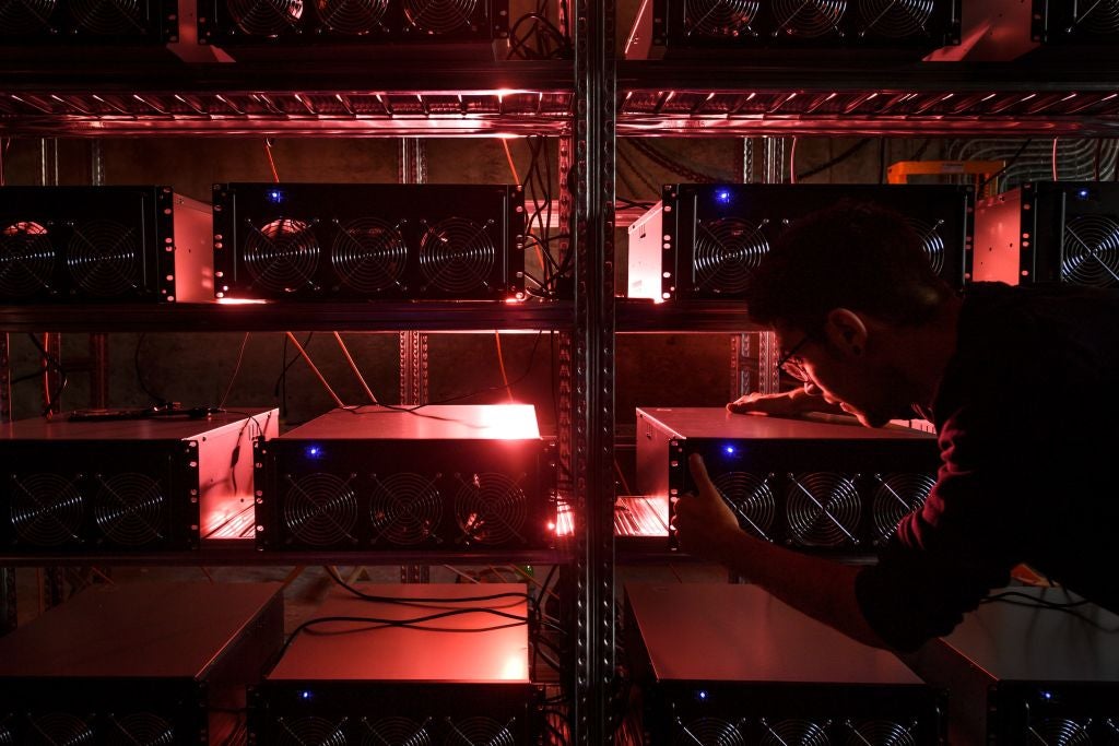 Graphics cards are instrumental in mining digital currencies.  (Photo: FABRICE COFFRINI/AFP via Getty Images, Getty Images)