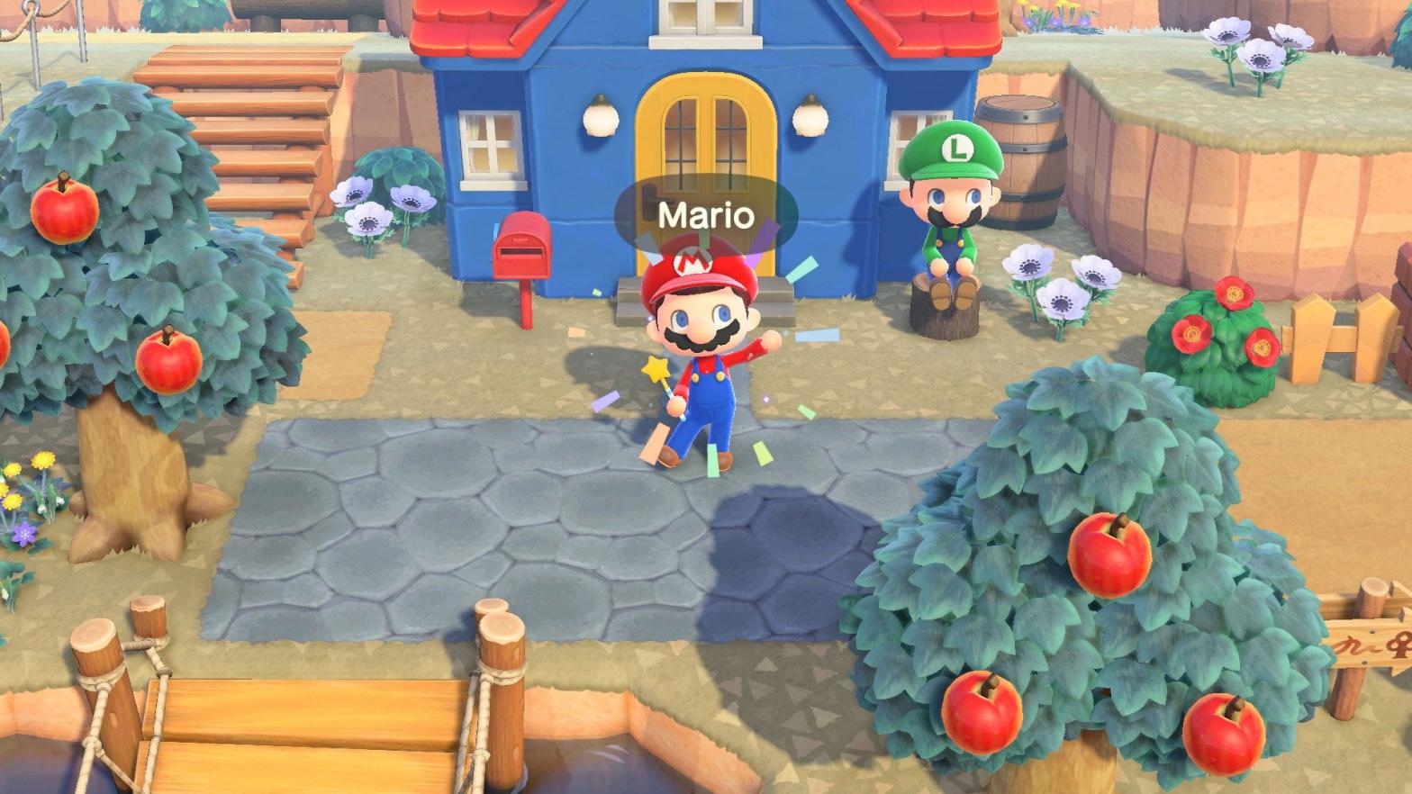 We really got Mario before actual Animal Crossing characters. (Screenshot: Nintendo)