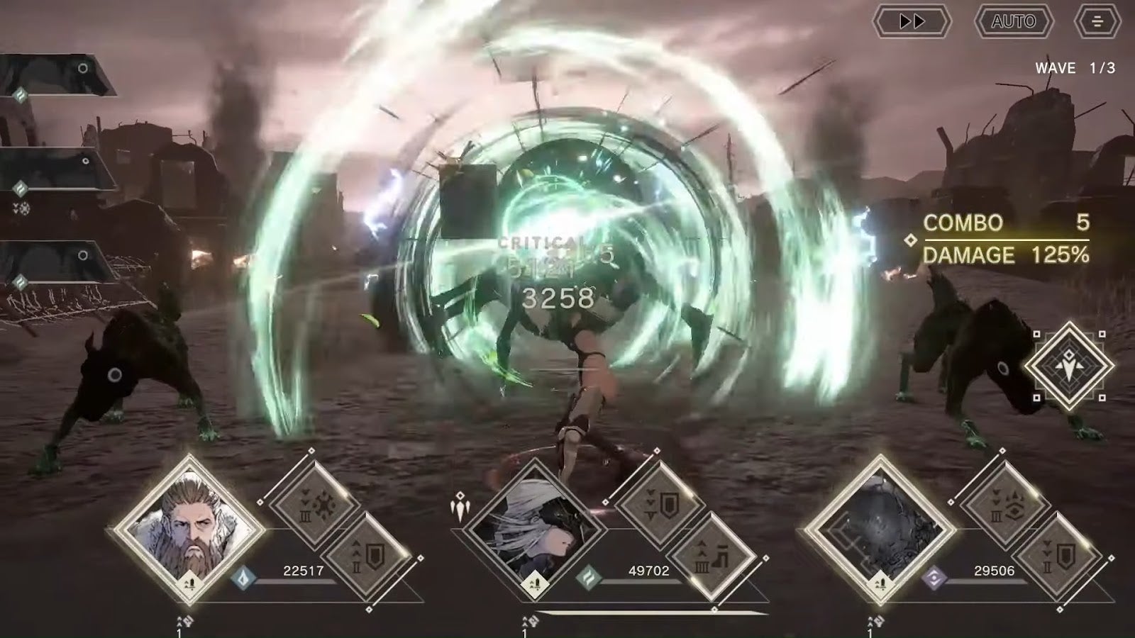 Battle looks chaotic, but probably isn't.  (Screenshot: Square Enix / Kotaku)