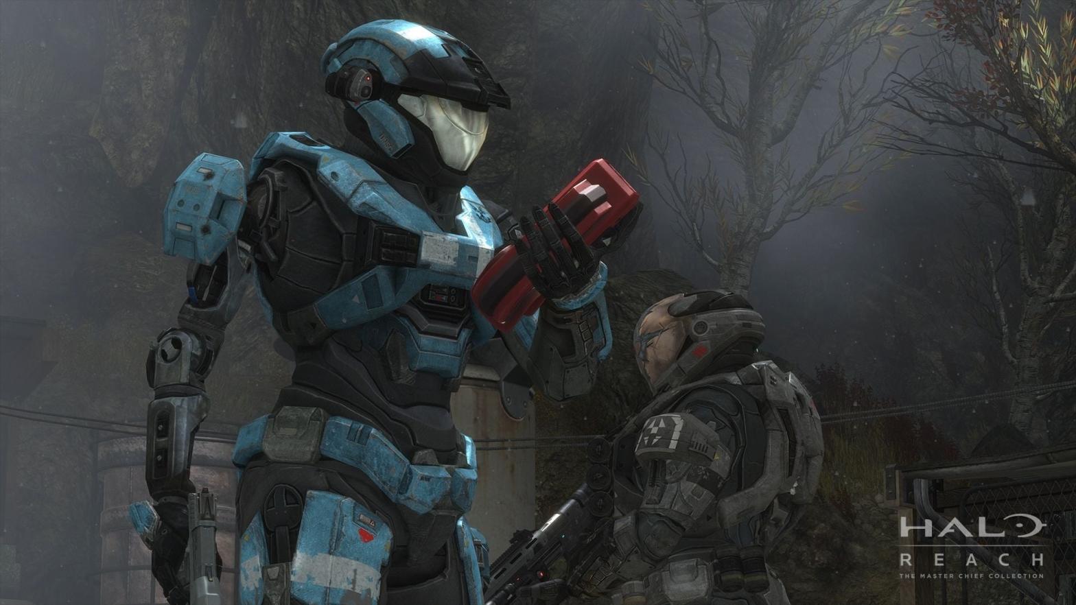 Unfortunately, it's not Kat they can save, but the surly jerk in the background, Emile. (Screenshot: 343 Industries)