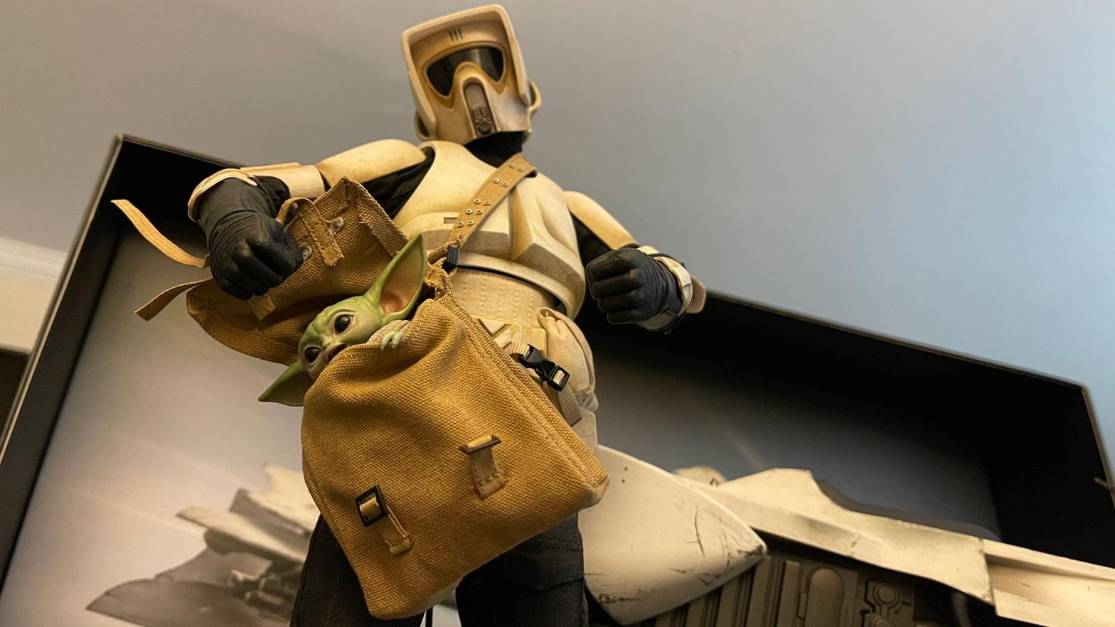 Hero Scout Trooper gives Jedi menace the what-for. (Photo: Mike Fahey / Kotaku)